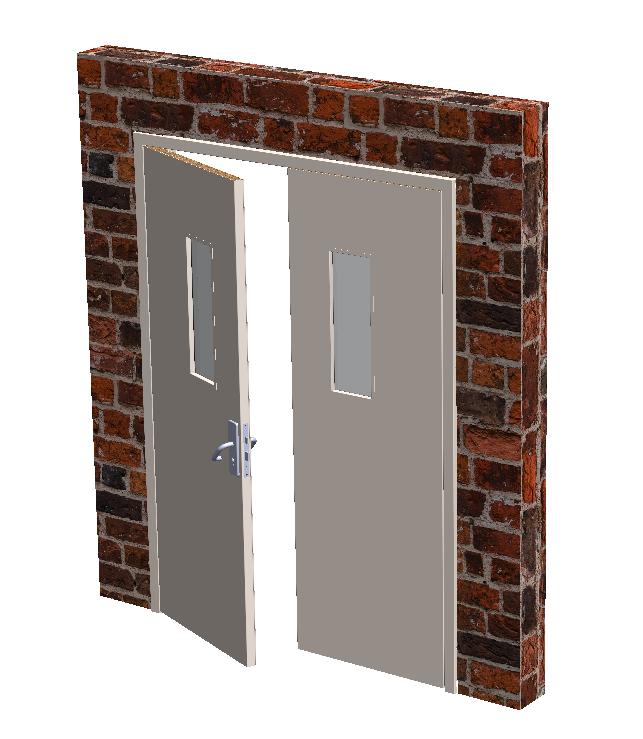 消防门防火门3D数模图纸+Solidworks设计