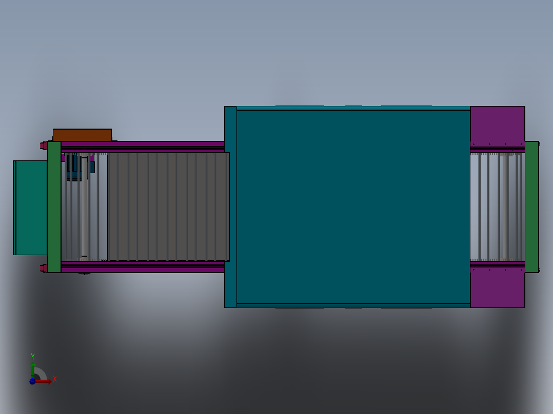 隧道烘箱链条输送机前视图