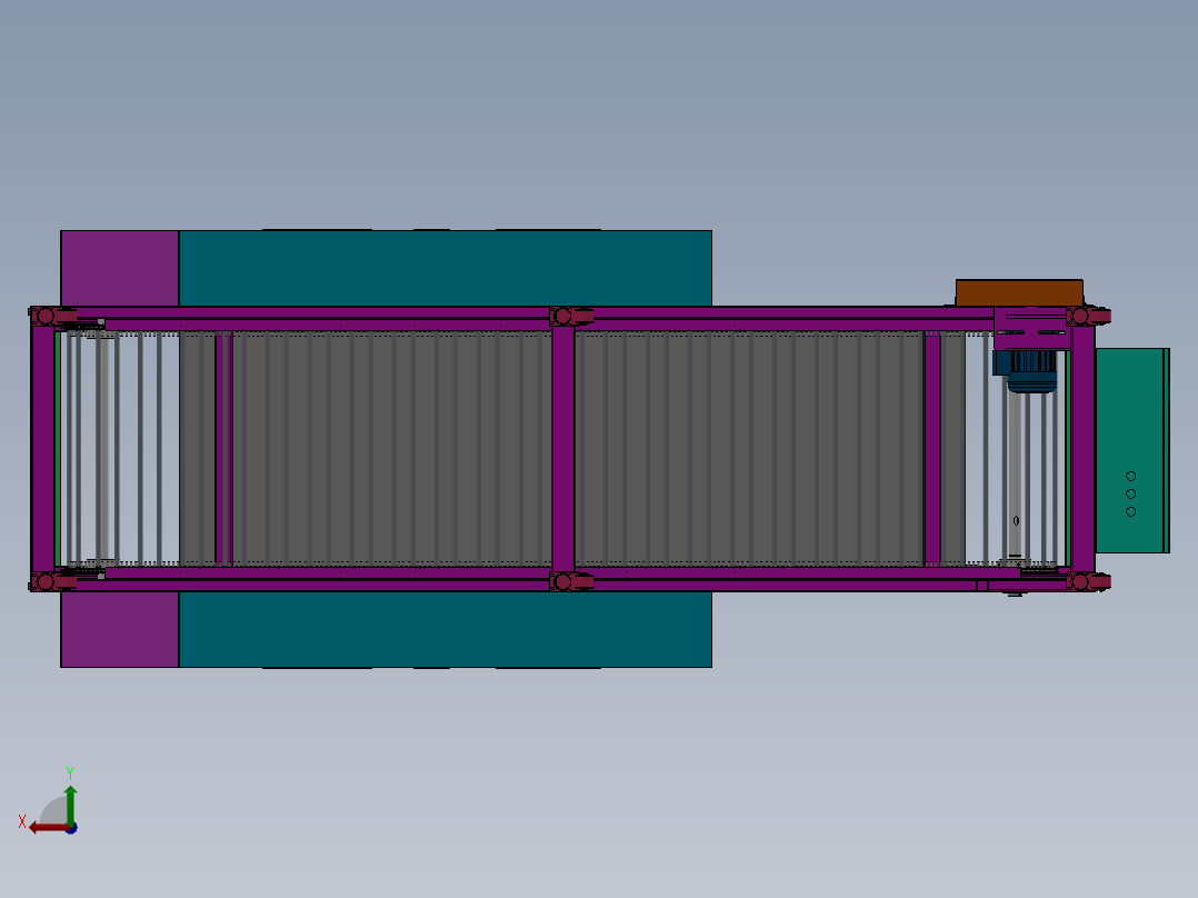 隧道烘箱链条输送机后视图