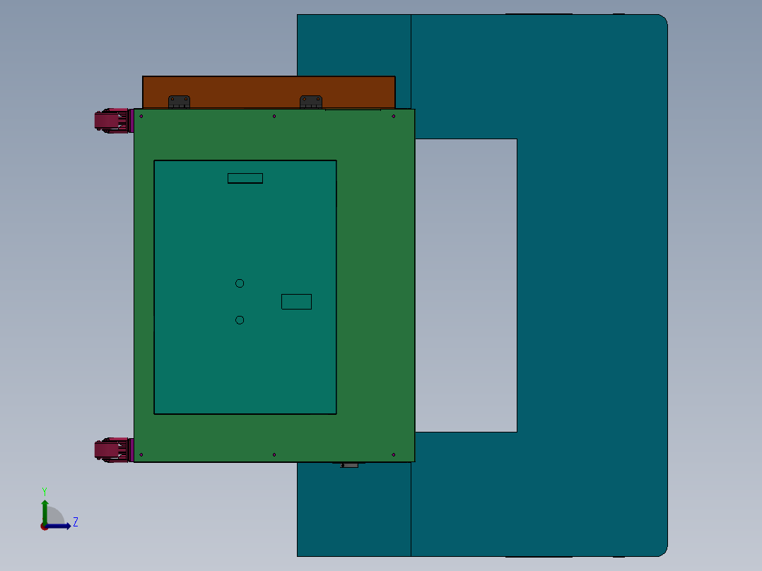 隧道烘箱链条输送机左视图