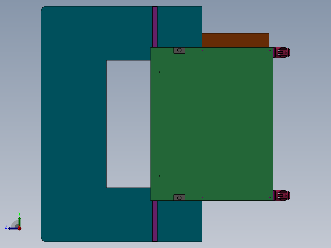 隧道烘箱链条输送机右视图