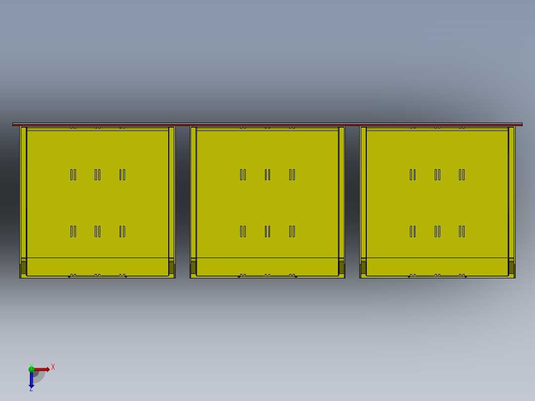塑料垃圾箱的垃圾架俯视图
