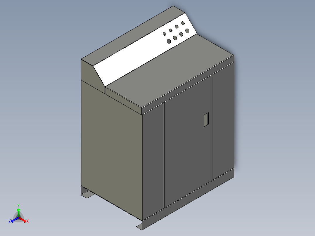 钣金柜正等轴测图
