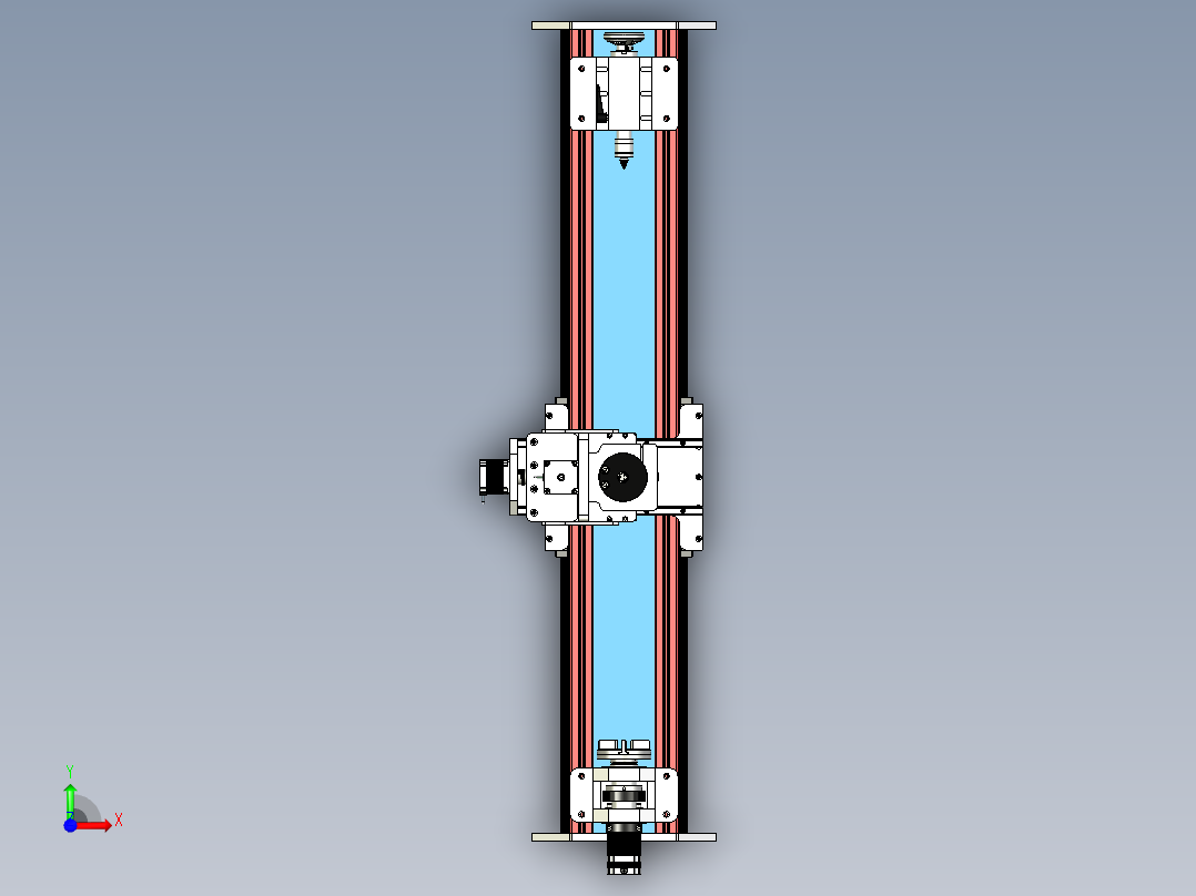 Original小型数控车削车床3D数模图纸前视图