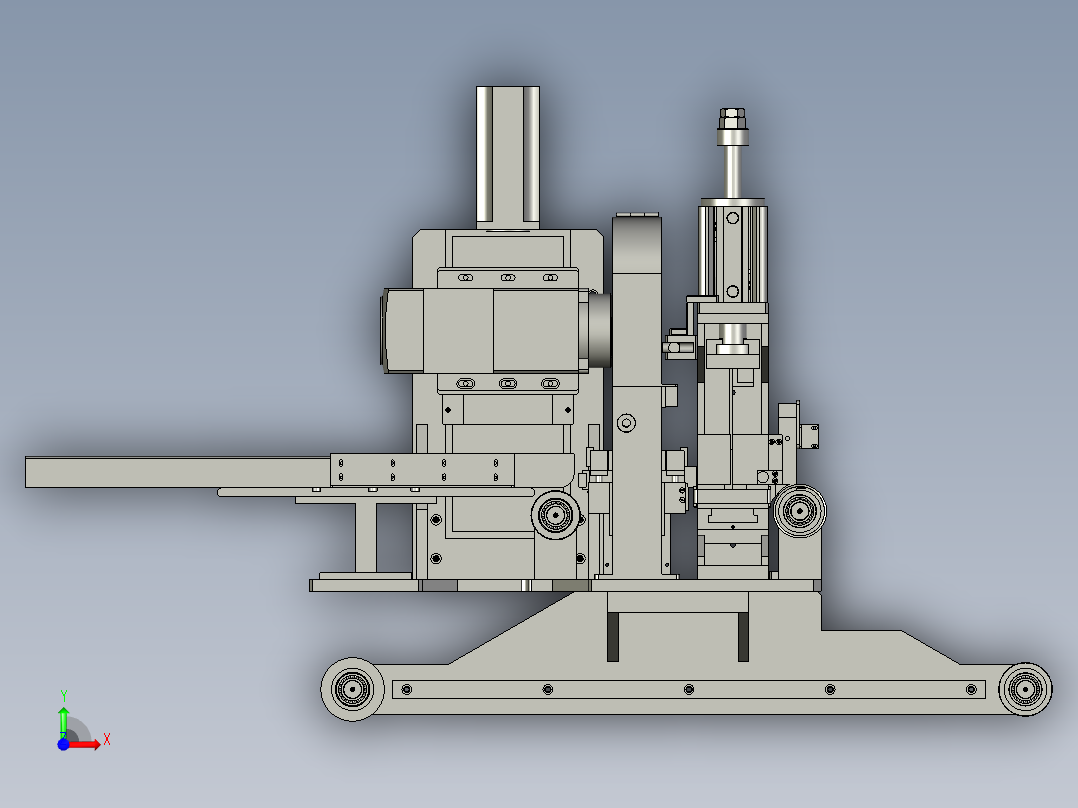 锯切-裁断机构前视图