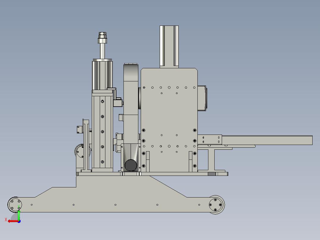锯切-裁断机构后视图