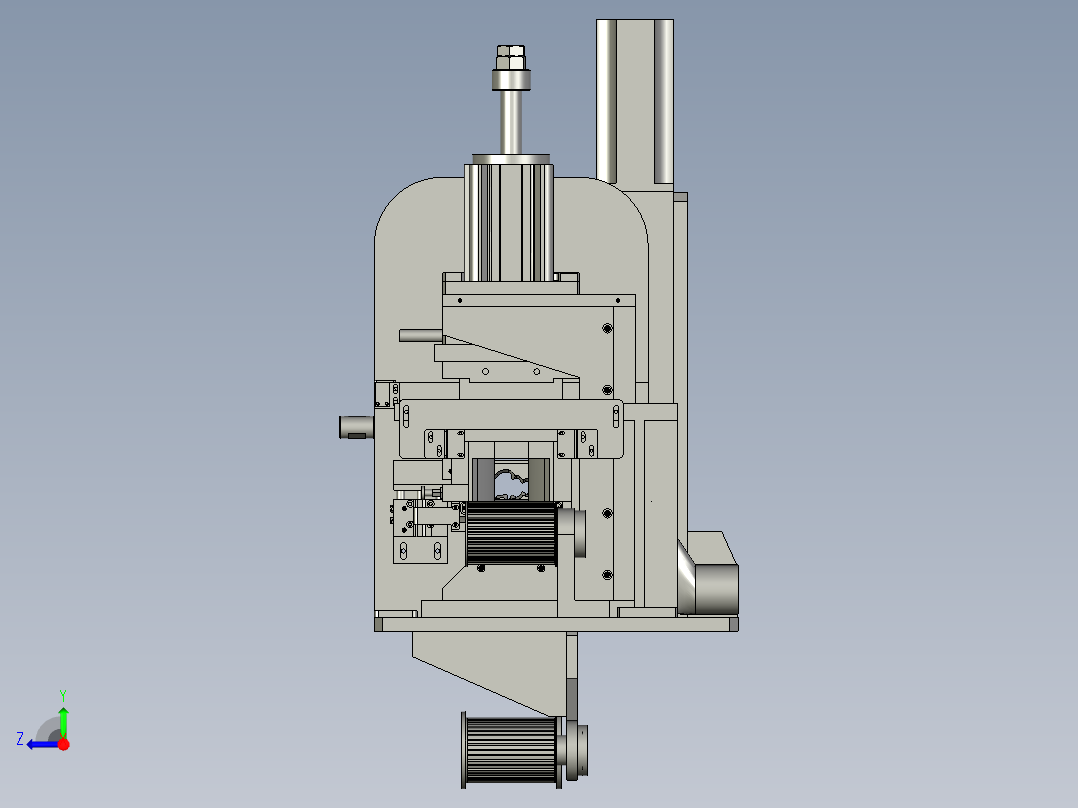锯切-裁断机构右视图