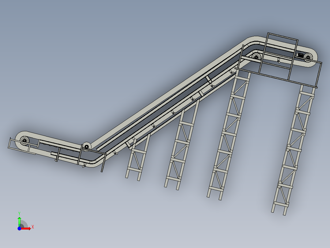 玻璃纤维丝同步挡边输送机前视图