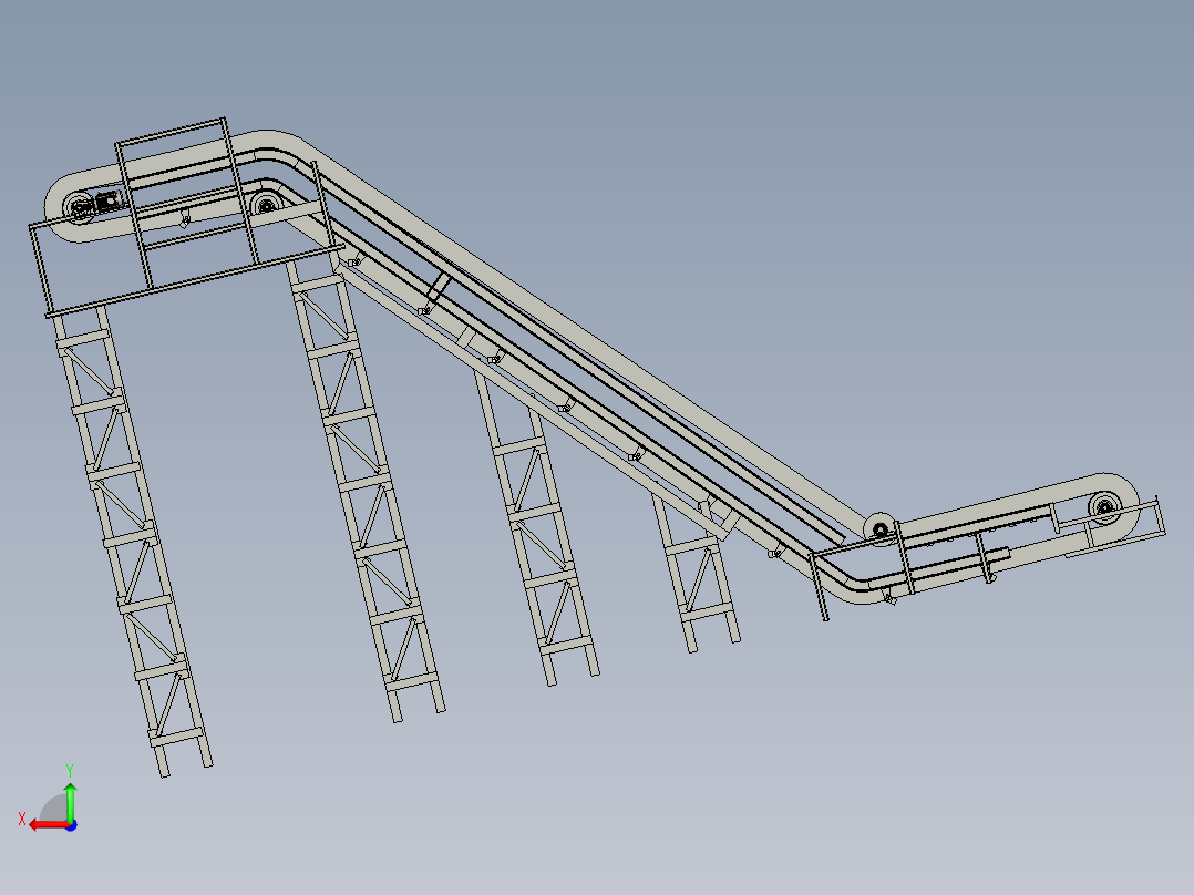 玻璃纤维丝同步挡边输送机后视图