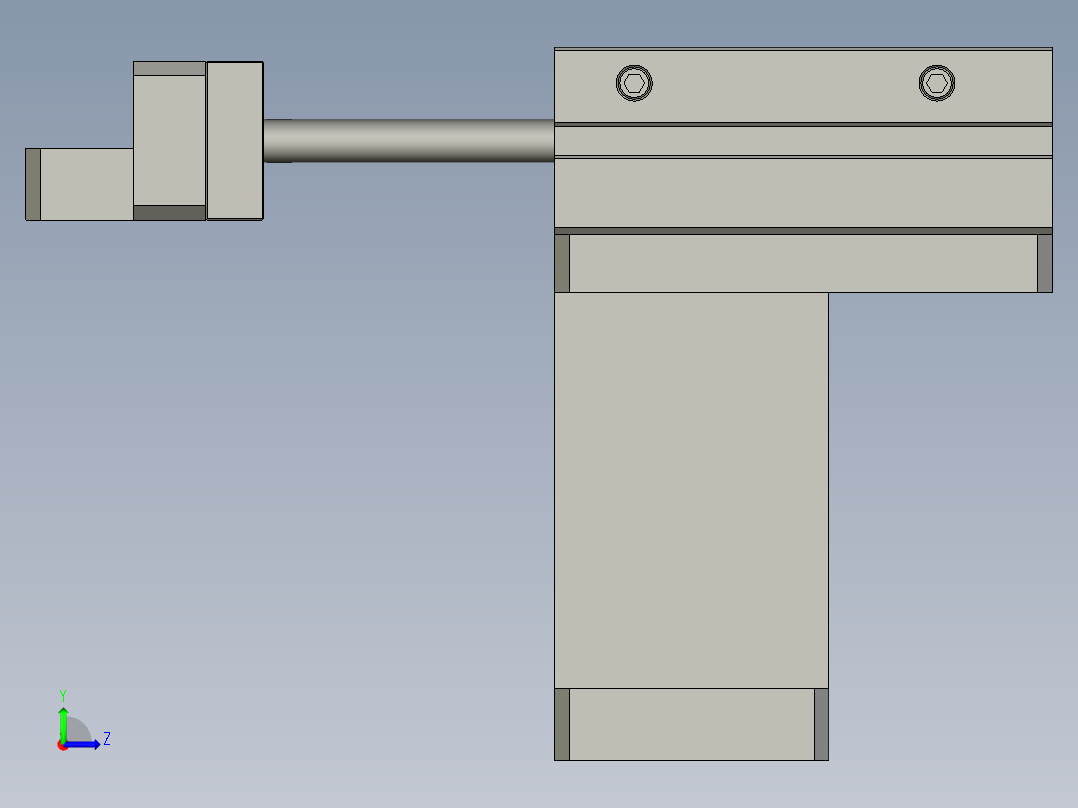 靠边定位装配体左视图