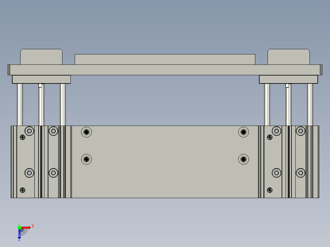 靠边定位装配体俯视图
