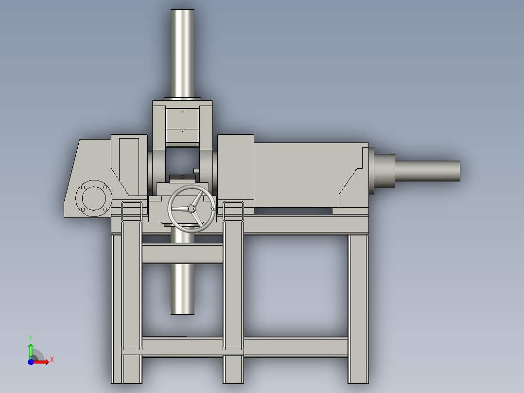 板簧生产加工用卷耳装置前视图