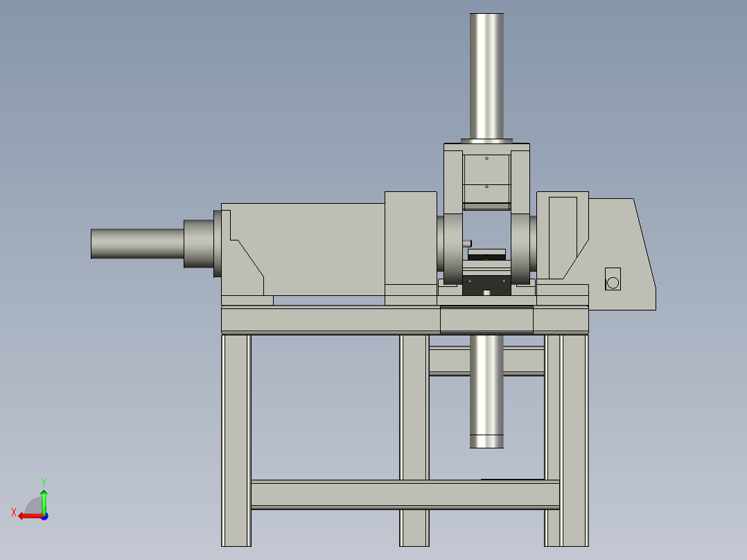 板簧生产加工用卷耳装置后视图