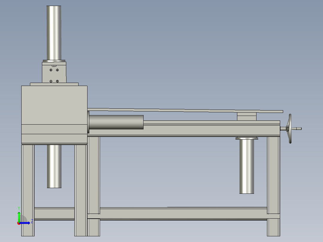 板簧生产加工用卷耳装置左视图