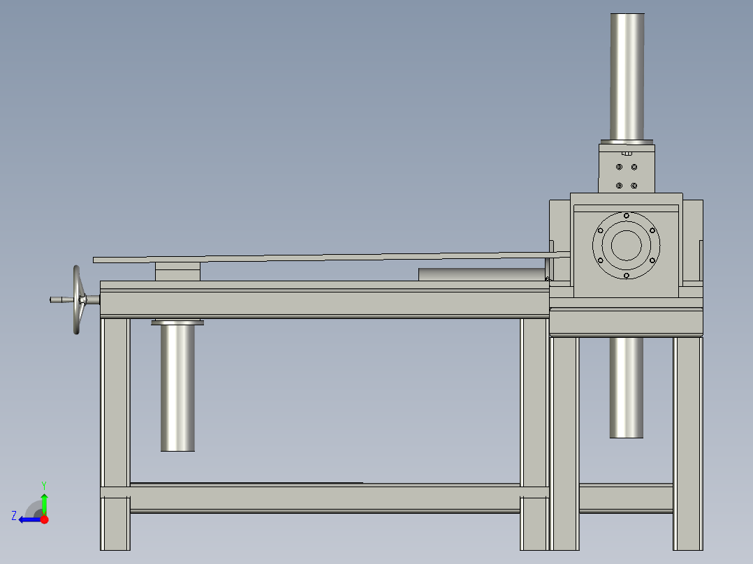 板簧生产加工用卷耳装置右视图