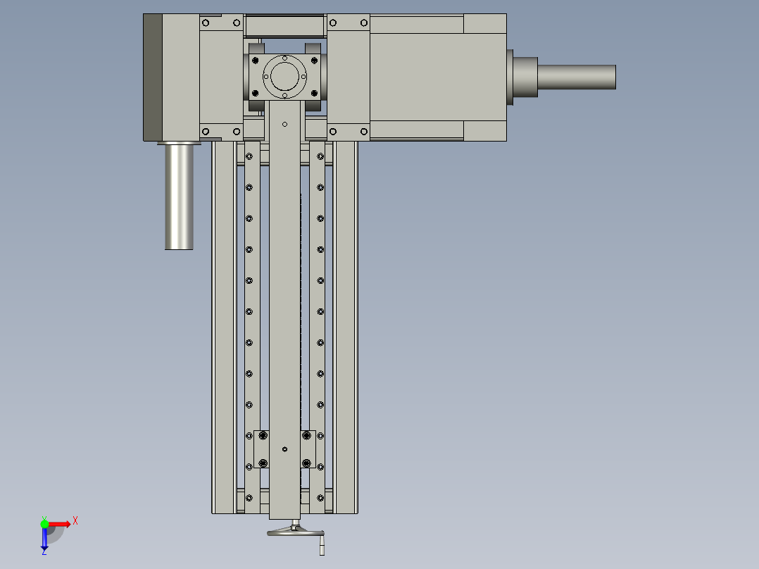 板簧生产加工用卷耳装置俯视图