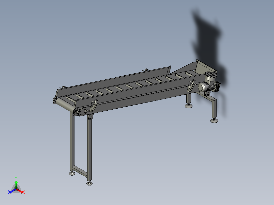 白河-延安-延安-小药理料前斜皮带一-Y主视图