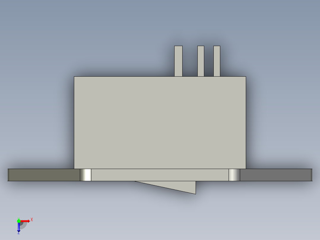 AC品字电源插座三合一AC08俯视图
