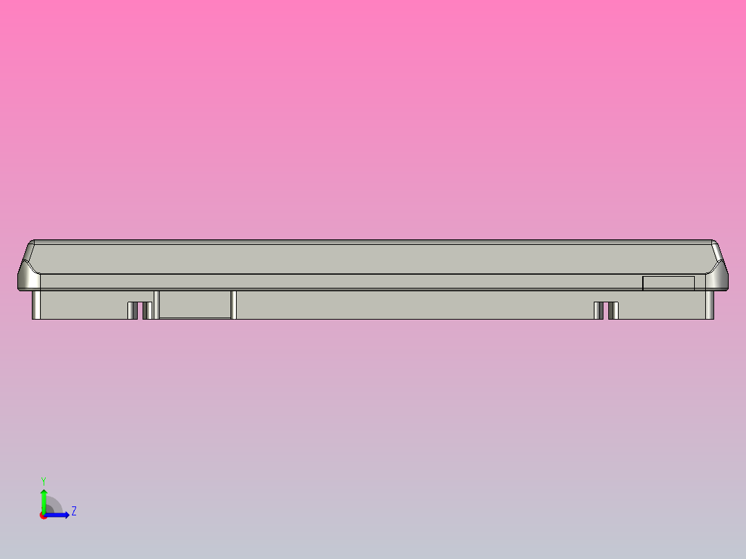 TP1A-240X400-T5-C1钢制承载板托盘左视图