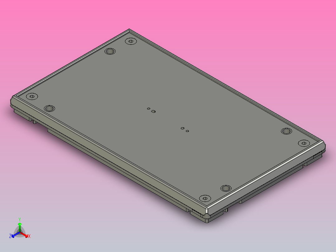 TP1A-240X400-T5-C1钢制承载板托盘正等轴测图