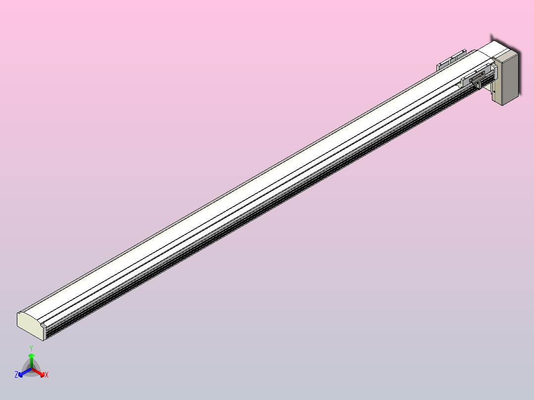 皮带直线轴半封闭可选导轨TPA-HNB-105D-90-L1600-LP-C-P20-N3主视图