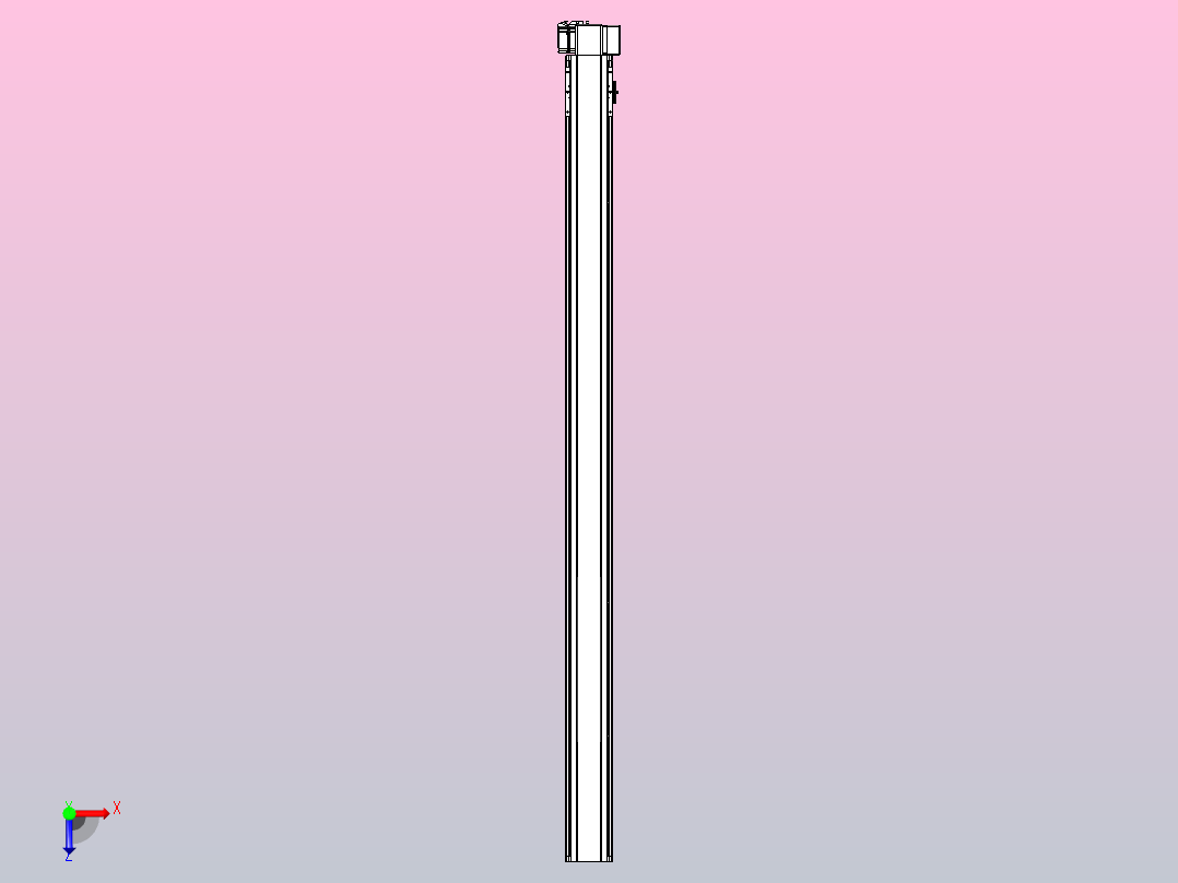 皮带直线轴半封闭可选导轨TPA-HNB-105D-90-L1600-LP-C-P20-N3俯视图