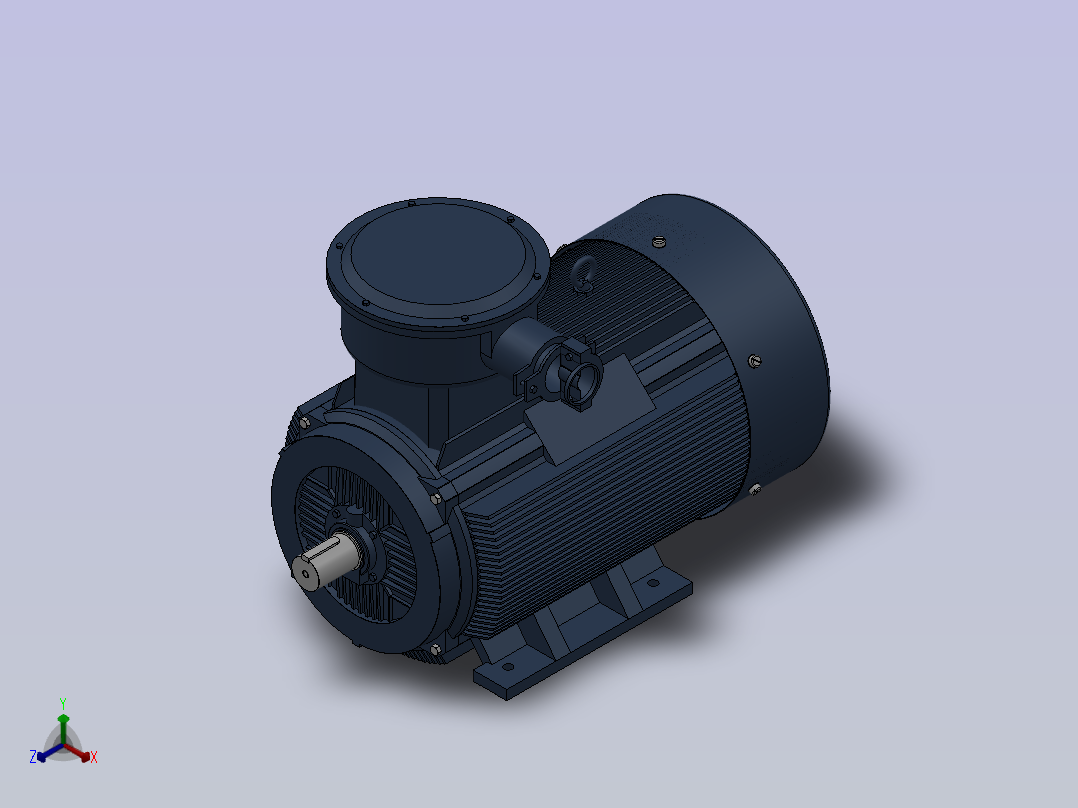 三相异步电动机YB3-355S-(4,6,8,10)正等轴测图