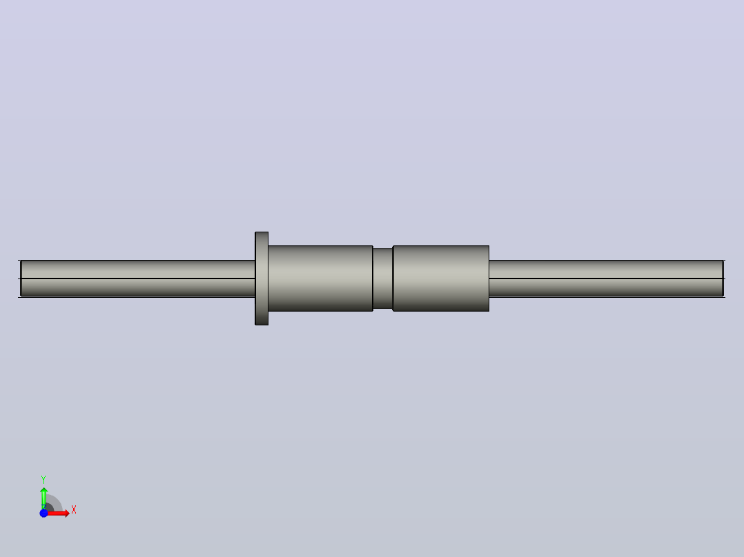 DKFZD4025-4滚珠丝杆3D模型前视图
