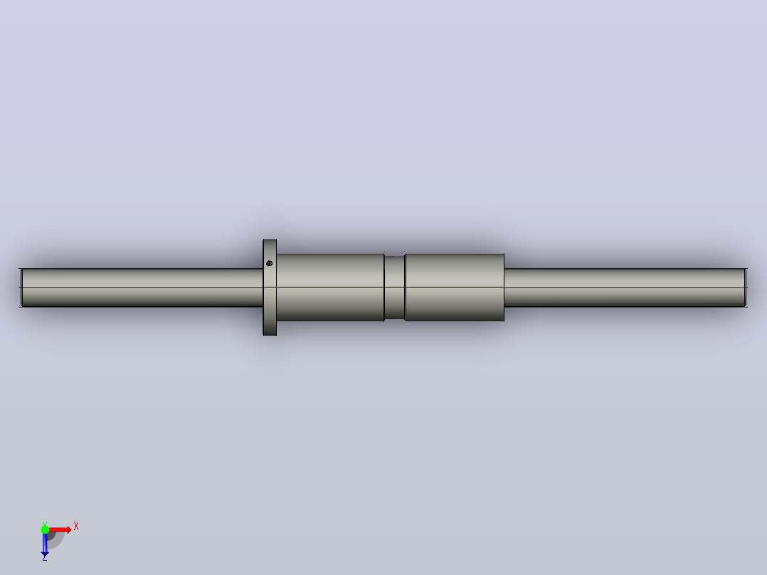 DKFZD4025-4滚珠丝杆3D模型俯视图