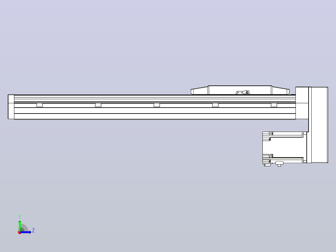 滚珠丝杠直线轴内置导轨TPA-GCR-170-2510C-L450-MP-M75-N3左视图