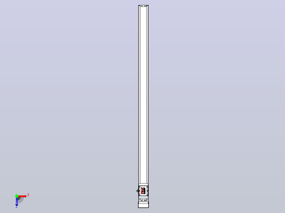 滚珠丝杠直线轴带导轨全封闭TPA-HCR-65S-1610C-L1150-MP-Y-P20-N3俯视图