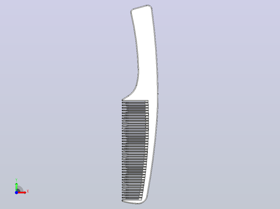 梳子设计前视图