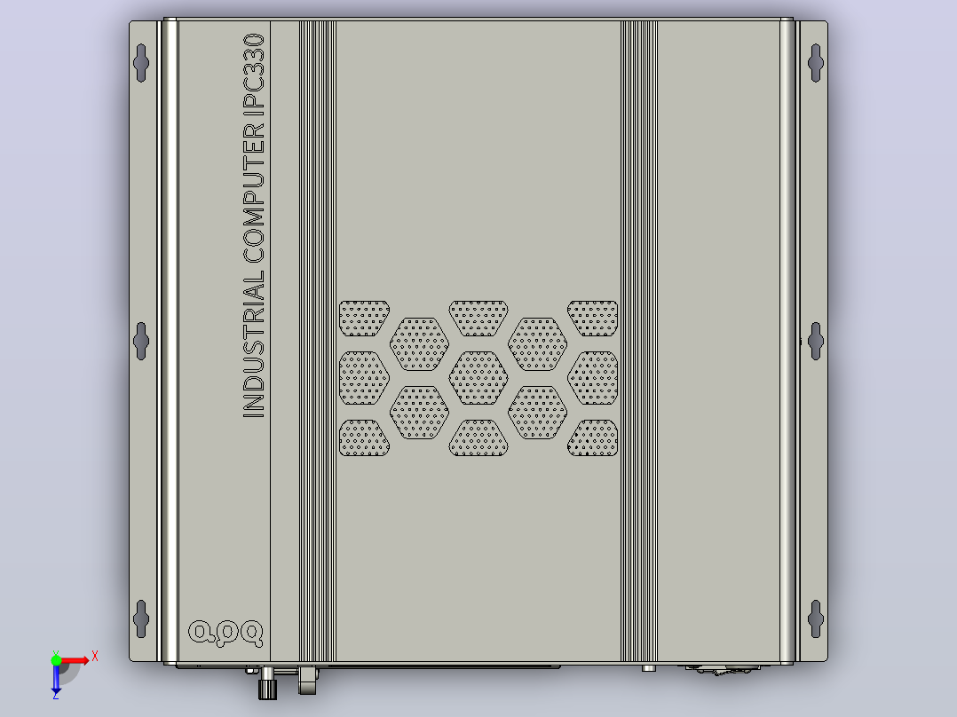 IPC-330D-横放 工控机 IPC300D series俯视图