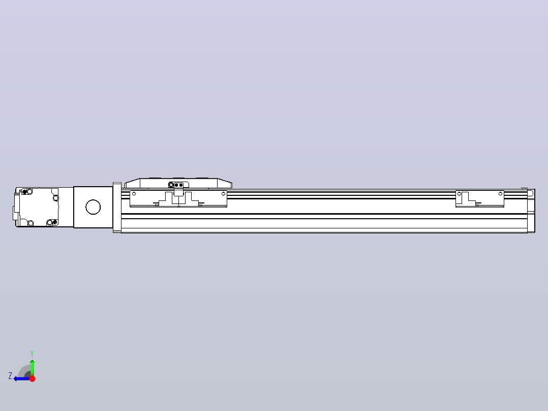 机器人皮带驱动直线轴TPA-GCB-50-P42-L300-QL-M10-N3右视图