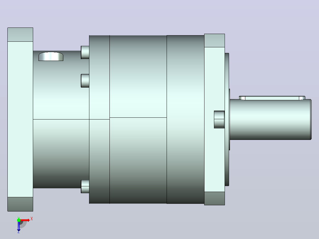 JTF160-L1 35-114.3-200-M12-ZJ经济型拉齿JTF160直齿行星减速机俯视图