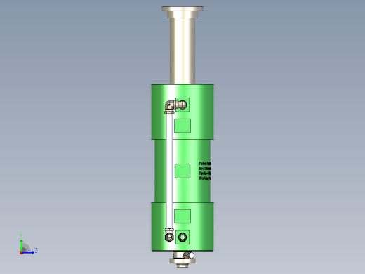 500mm行程液压作动筒左视缩略图