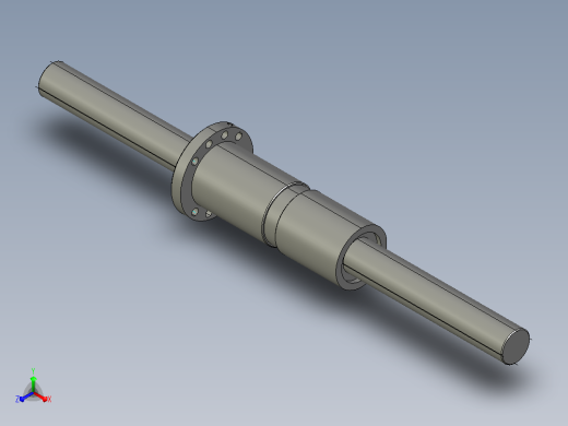 DKFZD4016-5滚珠丝杆3D模型主视缩略图