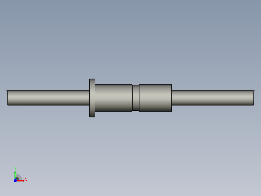DKFZD4016-5滚珠丝杆3D模型前视图