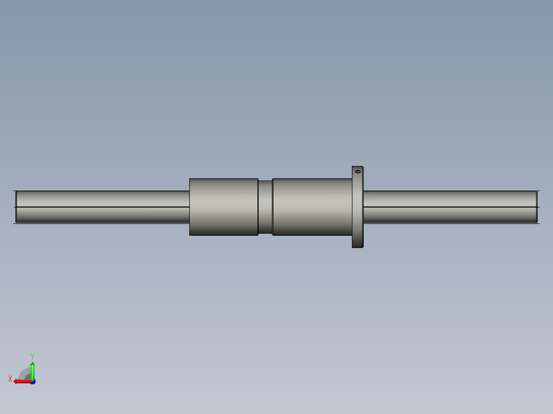 DKFZD4016-5滚珠丝杆3D模型后视图