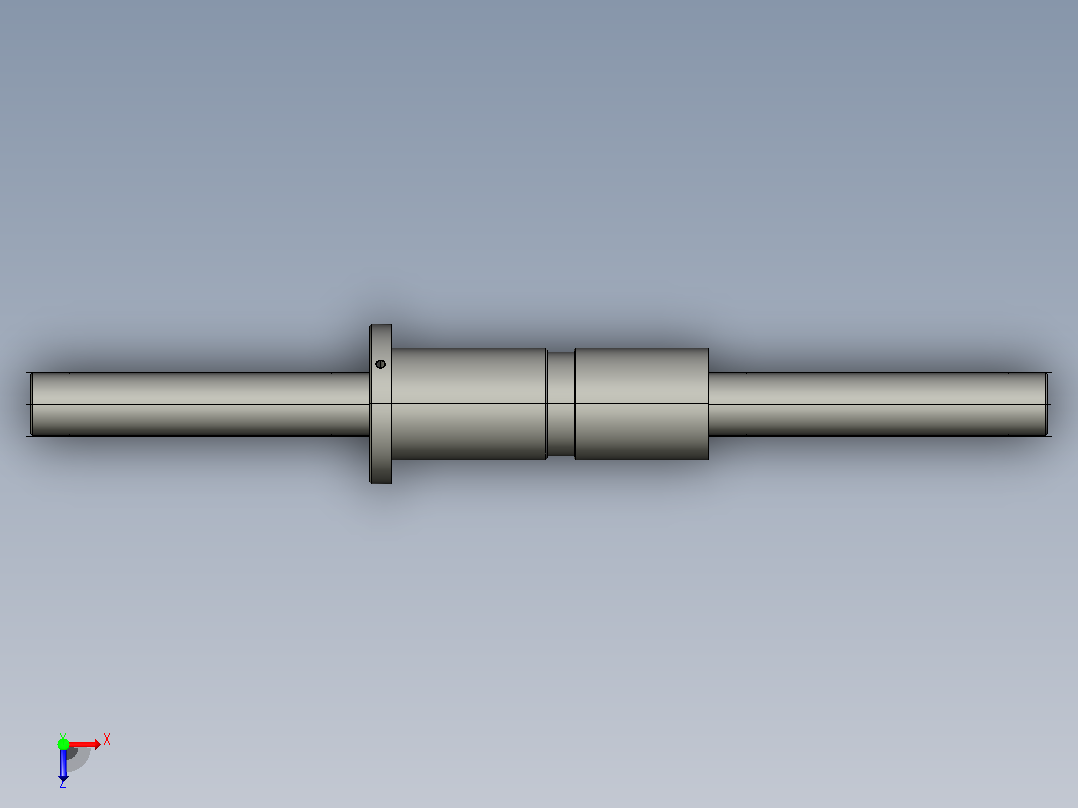 DKFZD4016-5滚珠丝杆3D模型俯视图