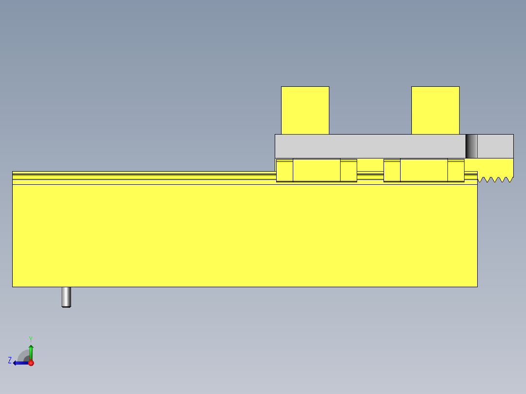 倍速倍行程机构右视图