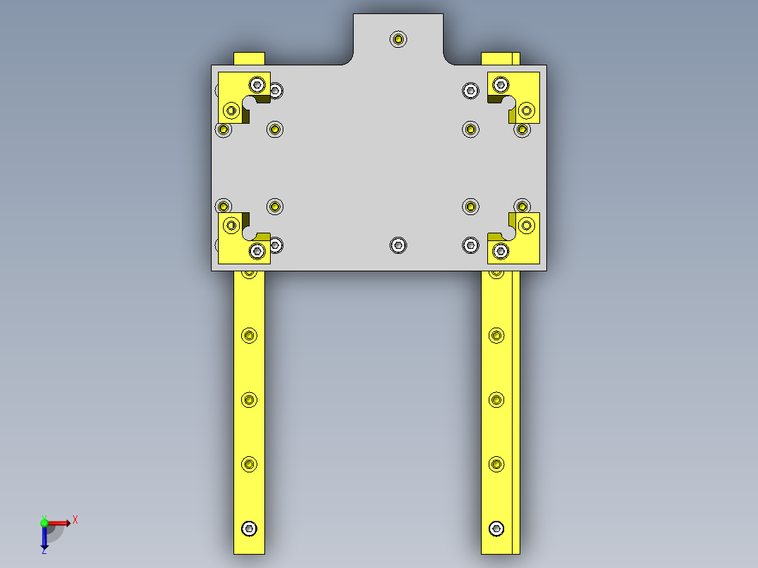 倍速倍行程机构俯视图