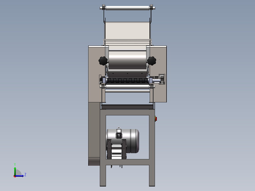 面条机全自动挂面机sw16可编辑左视图