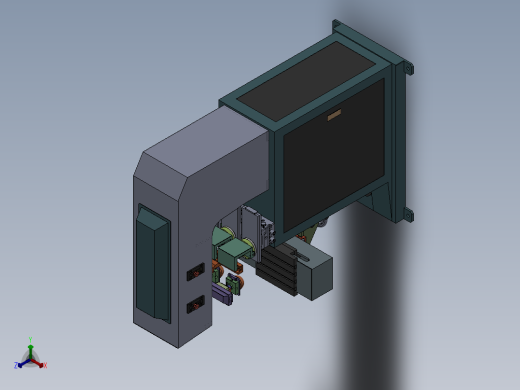 G617 三色穿梭移印机sw正等轴测缩略图