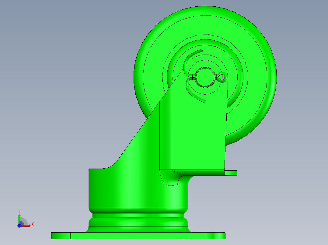 万向轮装配体前视图