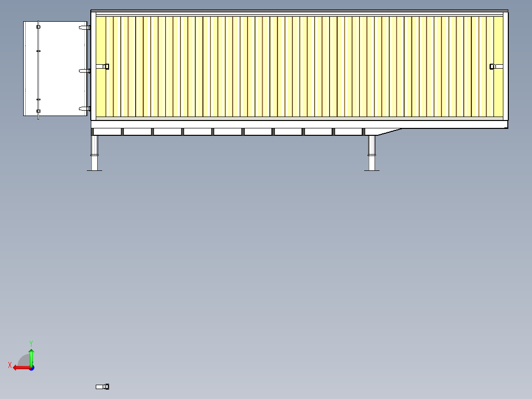 C8_带液压支腿集装箱后视图