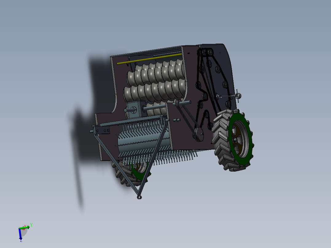 青饲料打捆机的设计资料SW+CAD+说明书