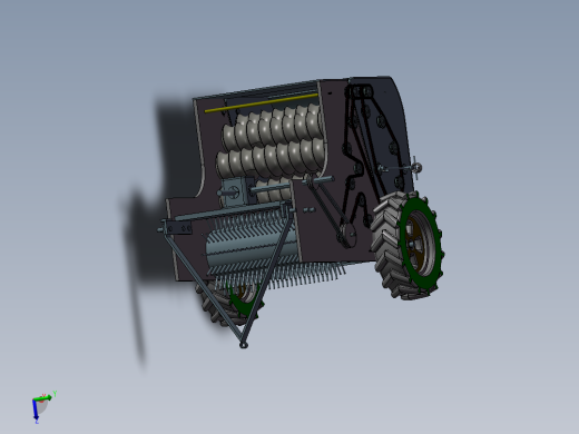 青饲料打捆机的设计资料SW+CAD+说明书