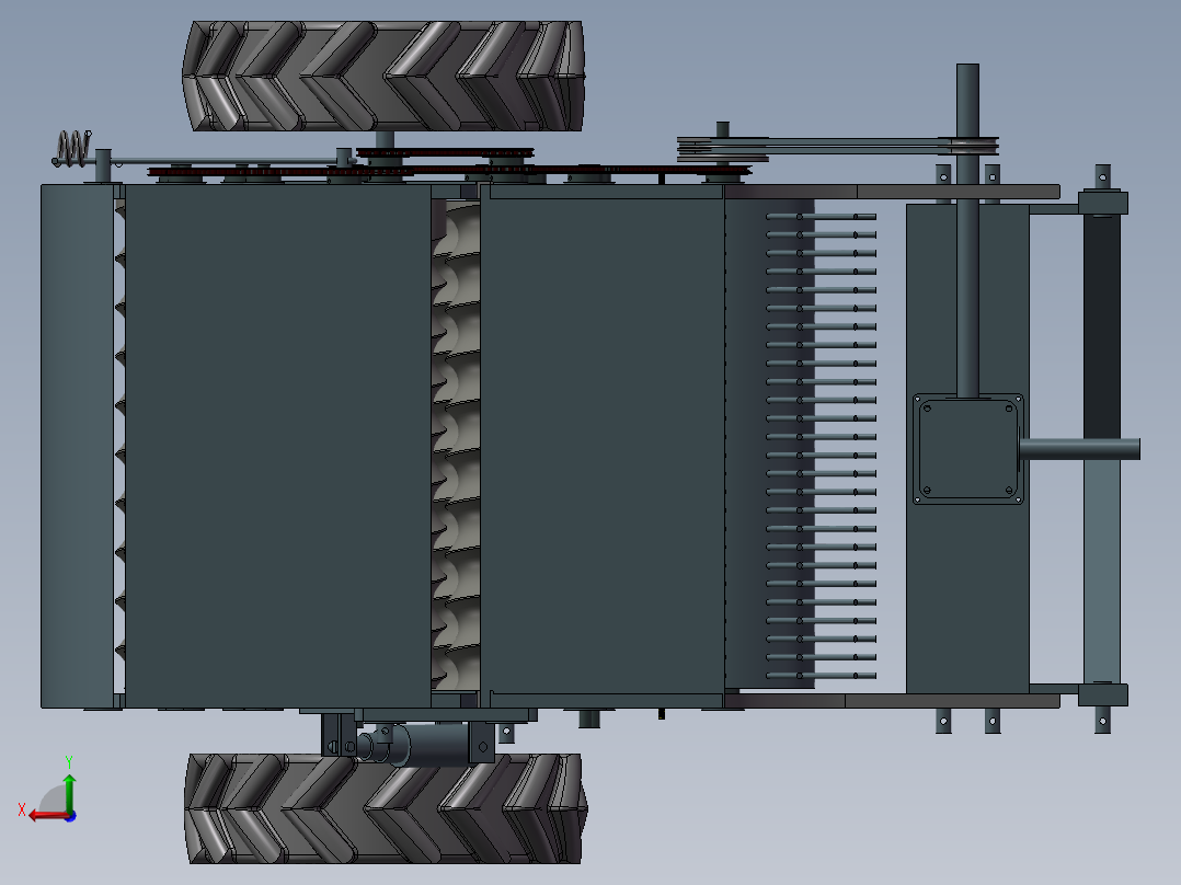 青饲料打捆机的设计资料SW+CAD+说明书后视图