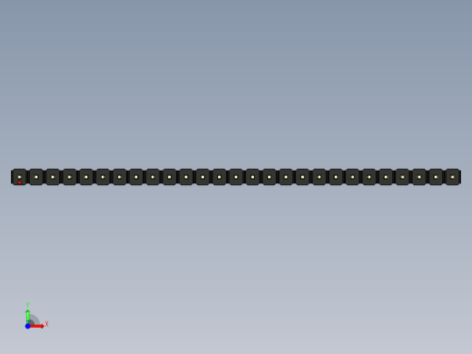 彩色公头100mil（2.54mm）系列-DS1021_black_1x27p_100mil_Type19_rev1.0前视缩略图